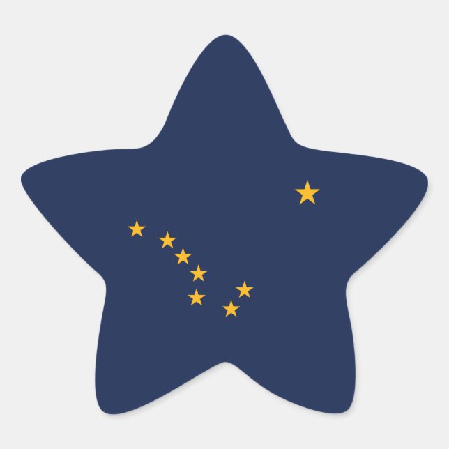 Alaskas Flagge Stern-Aufkleber (Vorderseite)