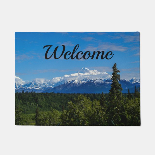 Alaskas Mt. McKinley Willkommen Doormat Fußmatte (Vorderseite)