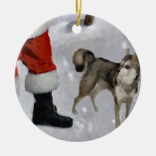 Alaskische Klee Kai Weihnachtsgeschenke Keramikornament