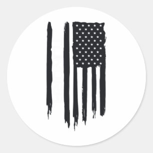 Alaskische raue Tundra Amerikanische Flagge USA Runder Aufkleber