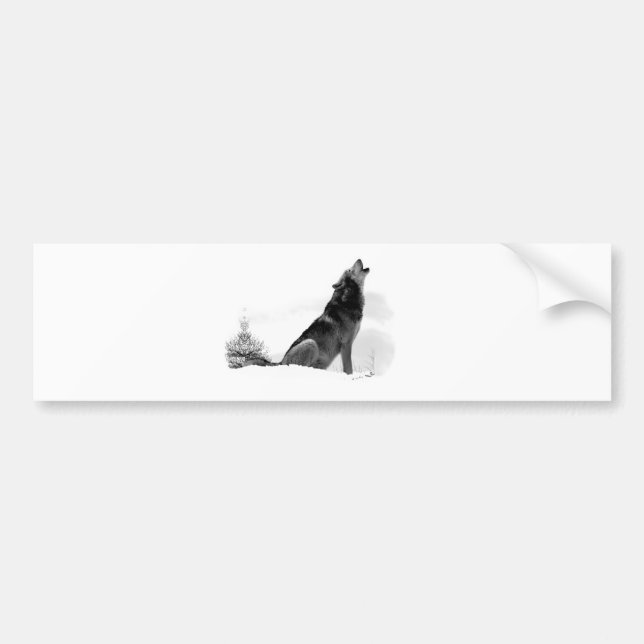 Alaskischer Bauholz-Wolf-Autoaufkleber Autoaufkleber (Vorne)