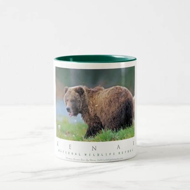 Alaskischer Braunbär Zweifarbige Tasse (Mittel)