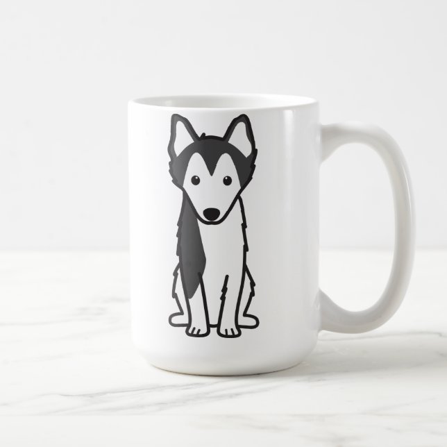 Alaskischer Klee Kai HundeCartoon Tasse (Rechts)