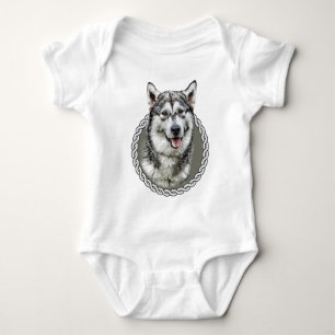Alaskischer Malamute 001 Baby Strampler