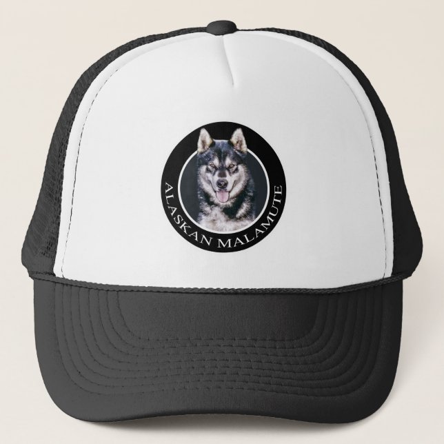 Alaskischer Malamute 002 Truckerkappe (Vorderseite)