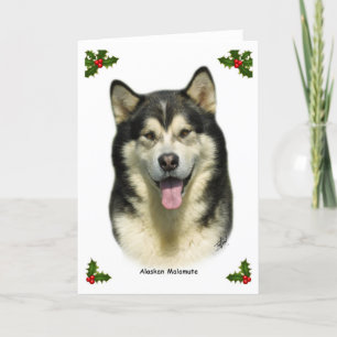 Alaskischer Malamute 8T070D-03 Feiertagskarte