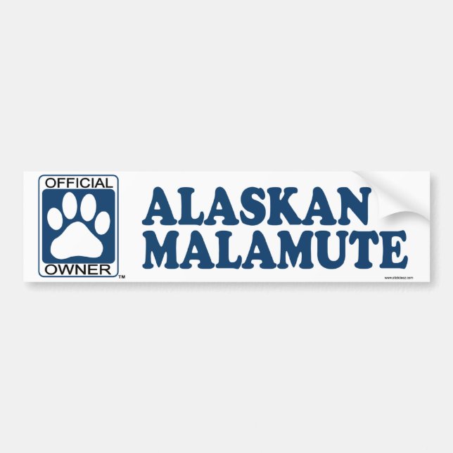 Alaskischer Malamute-Blau Autoaufkleber (Vorne)