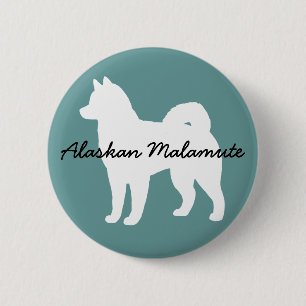 Alaskischer Malamute Button