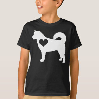 Alaskischer Malamute-Herz-Dunkelheit scherzt T - T-Shirt