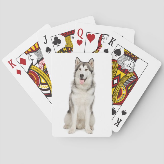 Alaskischer Malamute-Spielkarten Spielkarten (Rückseite)