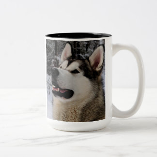 Alaskischer Malamute-Tasse Zweifarbige Tasse