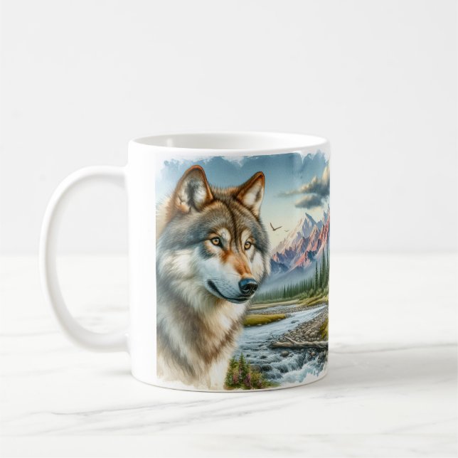 Alaskischer Waldwolf  Kaffeetasse (Links)