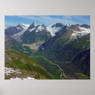 Alaskisches Gletscher-tal Poster