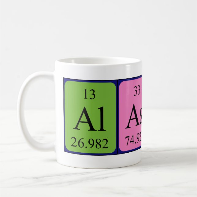 Alastair Namen-Tasse periodischer Tabelle Kaffeetasse (Links)