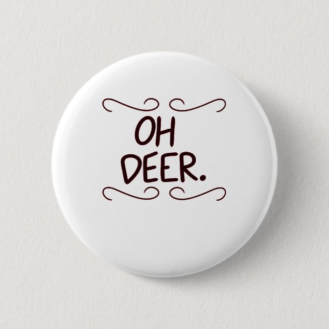 Alastor Oh Deer Kreative Kunstgestaltung  Button (Vorderseite)