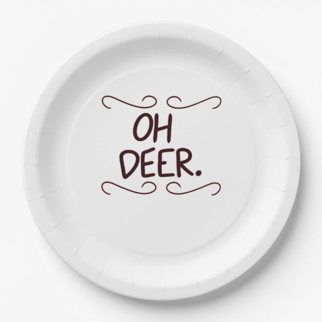 Alastor Oh Deer Kreative Kunstgestaltung  Pappteller (Vorderseite)