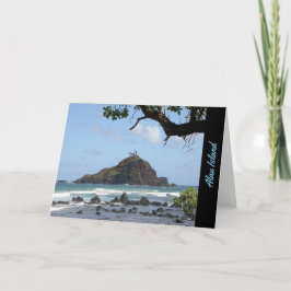 Alau Insel, Hana, Maui-Gruß-Karte Karte