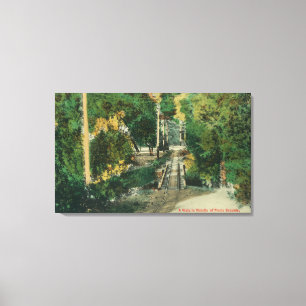 Alaun-Felsen-Park-Picknick-Boden-Vista-Ansicht Leinwanddruck