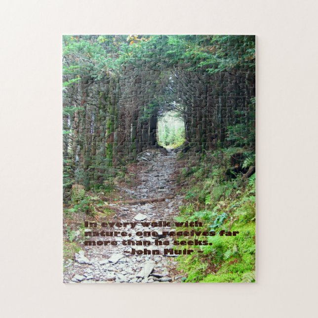 Alaun-Höhlen-Spur: Jeder Weg w/nature… John Muir Puzzle (Vertikal)