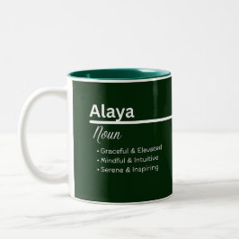Alaya Personalized Name Coffee Mug Zweifarbige Tasse