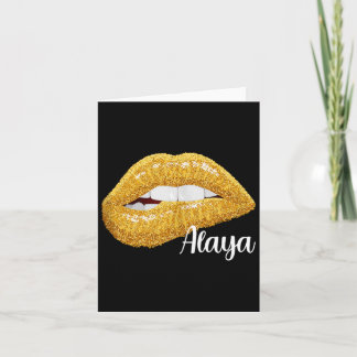 Alaya - Vorname Geschenk ärmellos Karte