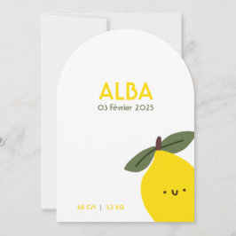 Alba-Geburtsmeldung Einladung