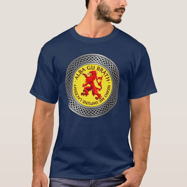 Alba Gu Brath Lion Rampant Knot T-Shirt (Vorderseite)