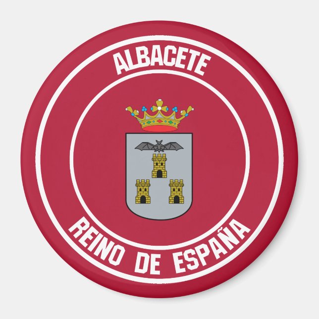Albacete Round Emblem Magnet (Vorne)