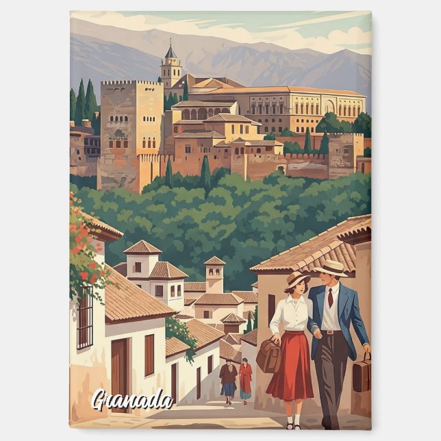 Albaicín Granada Spanien Reise Magnet (Vorderseite)