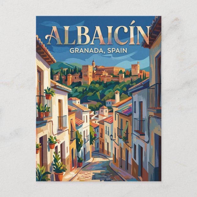 Albaicín Spanien Postkarte (Vorderseite)