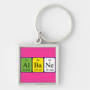 Albane periodic table name keyring schlüsselanhänger