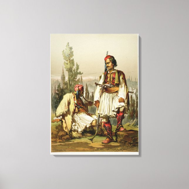 Albaner, Söldner in der osmanischen Armee, Pub b Leinwanddruck (Vorderseite)