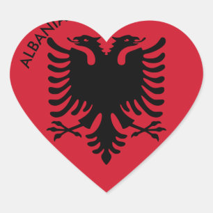 Albania Herz-Aufkleber