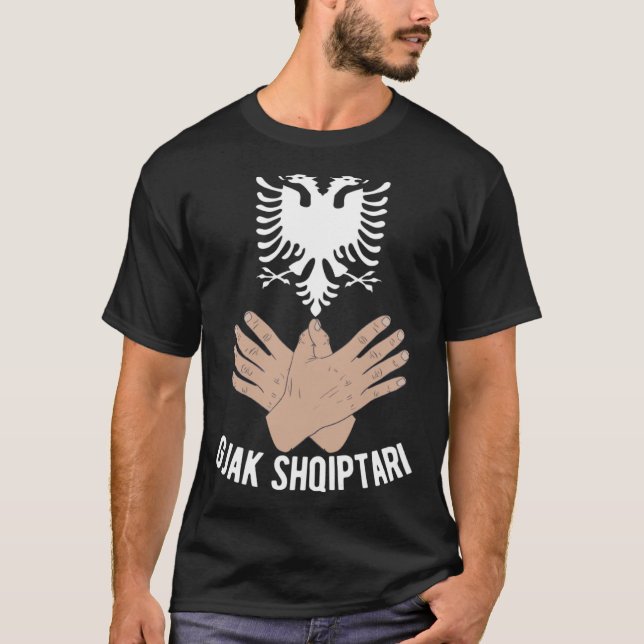 Albania Kosovo eagle Albanian flag for Albanians T-Shirt (Vorderseite)
