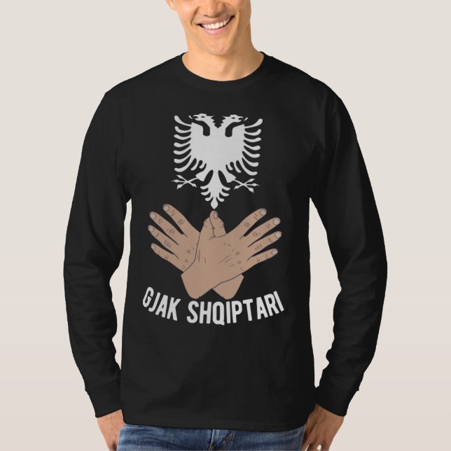 Albania Kosovo eagle Albanian flag for Albanians T-Shirt (Vorderseite)