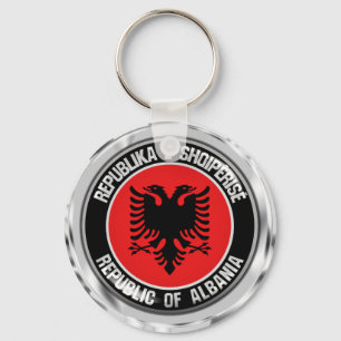 Albania Round Emblem Schlüsselanhänger