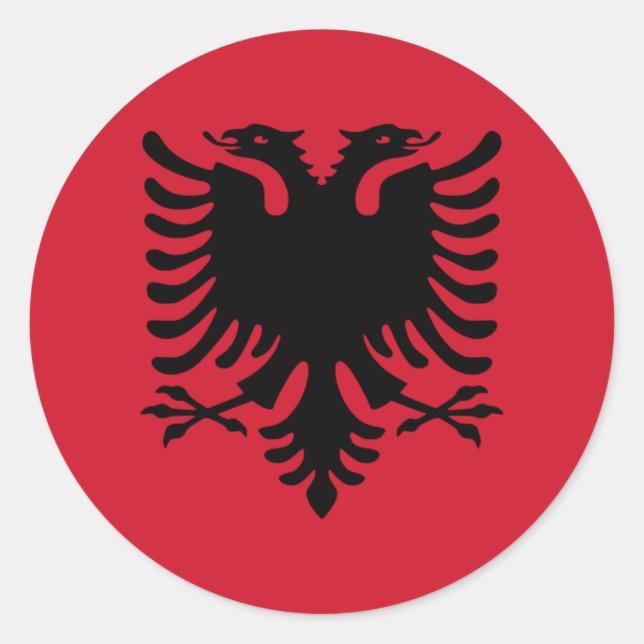Albania Runder Aufkleber (Vorderseite)