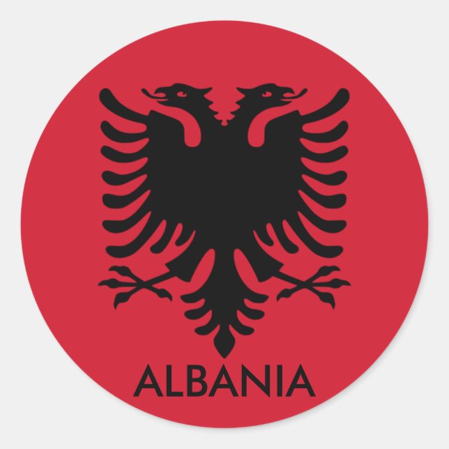 Albania Runder Aufkleber (Vorderseite)