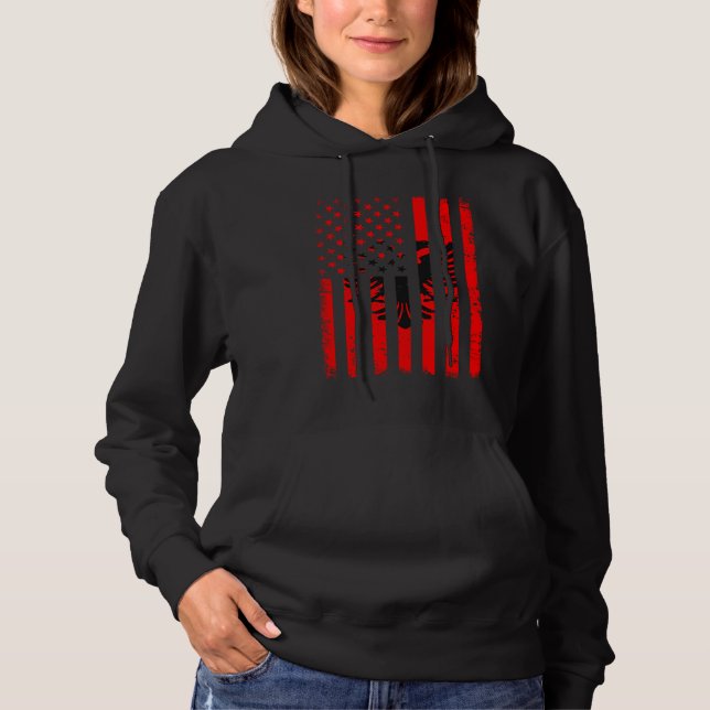 Albanian American Flag Albania America Pride Herit Hoodie (Vorderseite)