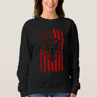 Albanian American Flag Albania America Pride Herit Sweatshirt