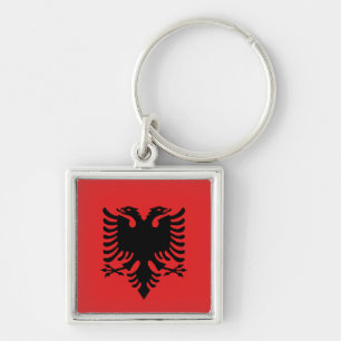 Albanian flag & Albania holiday, travel /sports Schlüsselanhänger