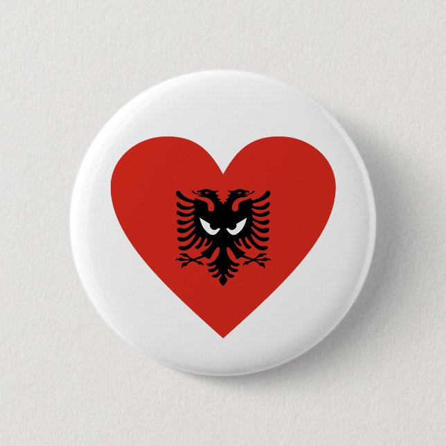 Albanian Heart - For real Albanians! Button (Vorderseite)