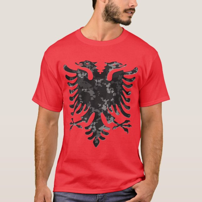 Albanian Urban Camo  Eagle 3D T-Shirt (Vorderseite)