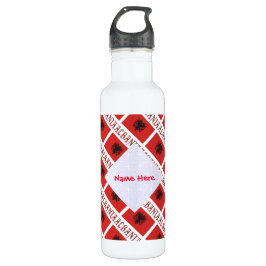 Albanien - Albanienflagge - gezogene Rote Personal Edelstahlflasche