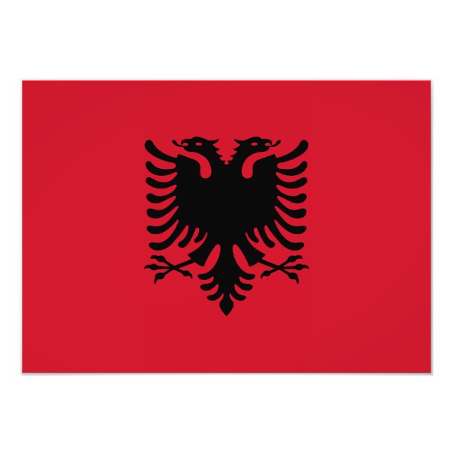 Albanien - albanische Flagge Fotodruck (Vorne)