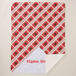 Albanien - Albanische Flagge geteert Rot Personali Sherpadecke