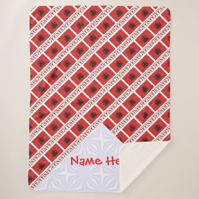 Albanien - Albanische Flagge geteert Rot Personali Sherpadecke (Vorderseite)