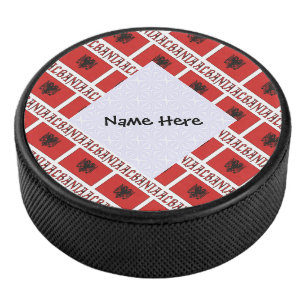 Albanien Albanische Flagge Kachel Persönlich  Eishockey Puck