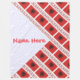 Albanien - Albanische Flagge - Personalisierte Gro Fleecedecke