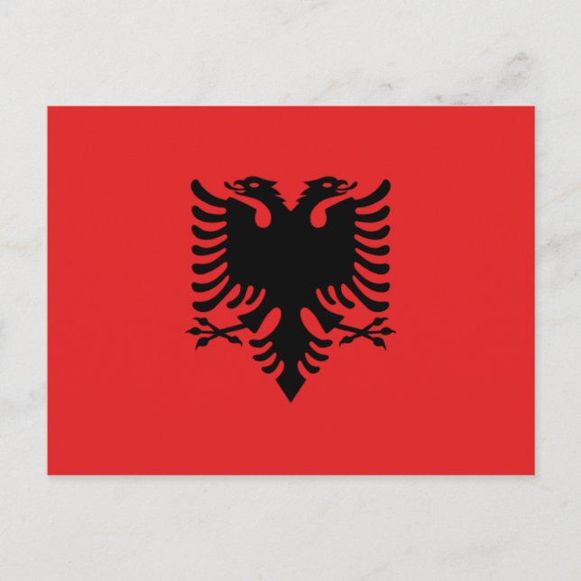 Albanien - albanische Flagge - Postkarte (Vorderseite)
